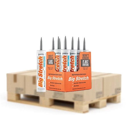 Big Stretch 10.5 Oz Sashco 10010 Gray Big Stretch Water-Based Elastomeric Sealant 10010